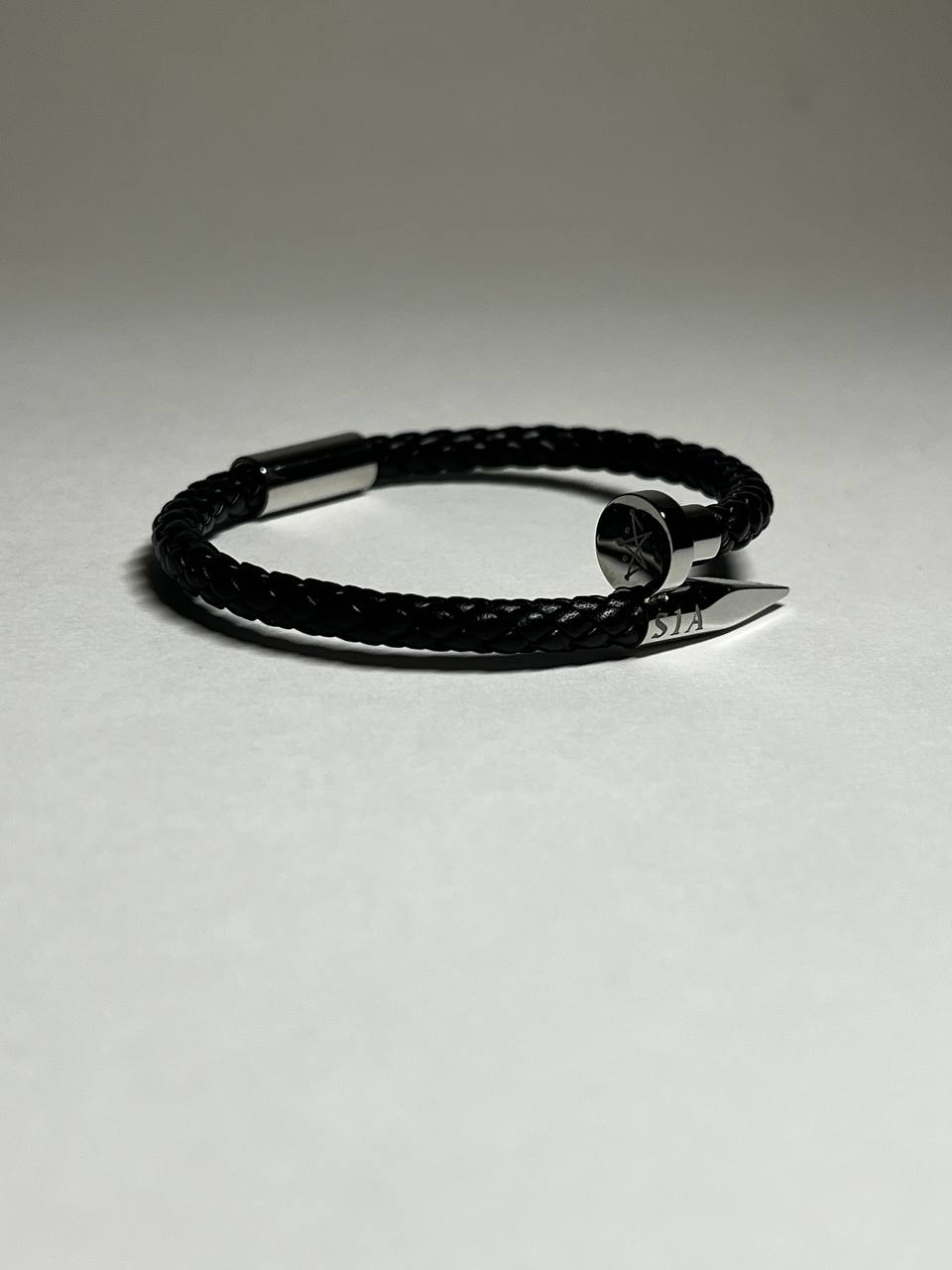 Silver-plated Apex Nail Bracelet