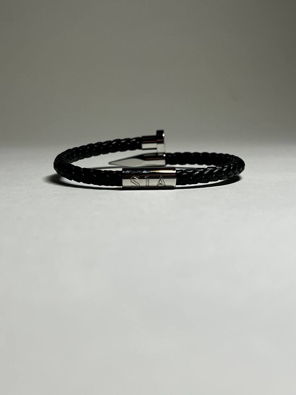 Silver-plated Apex Nail Bracelet