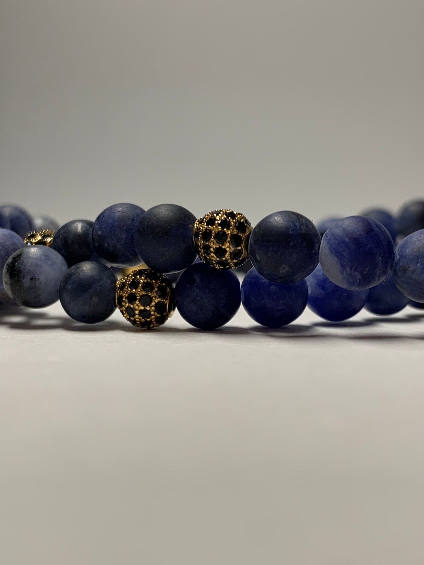 Duo Sodalite and Lava Bead Bracelet