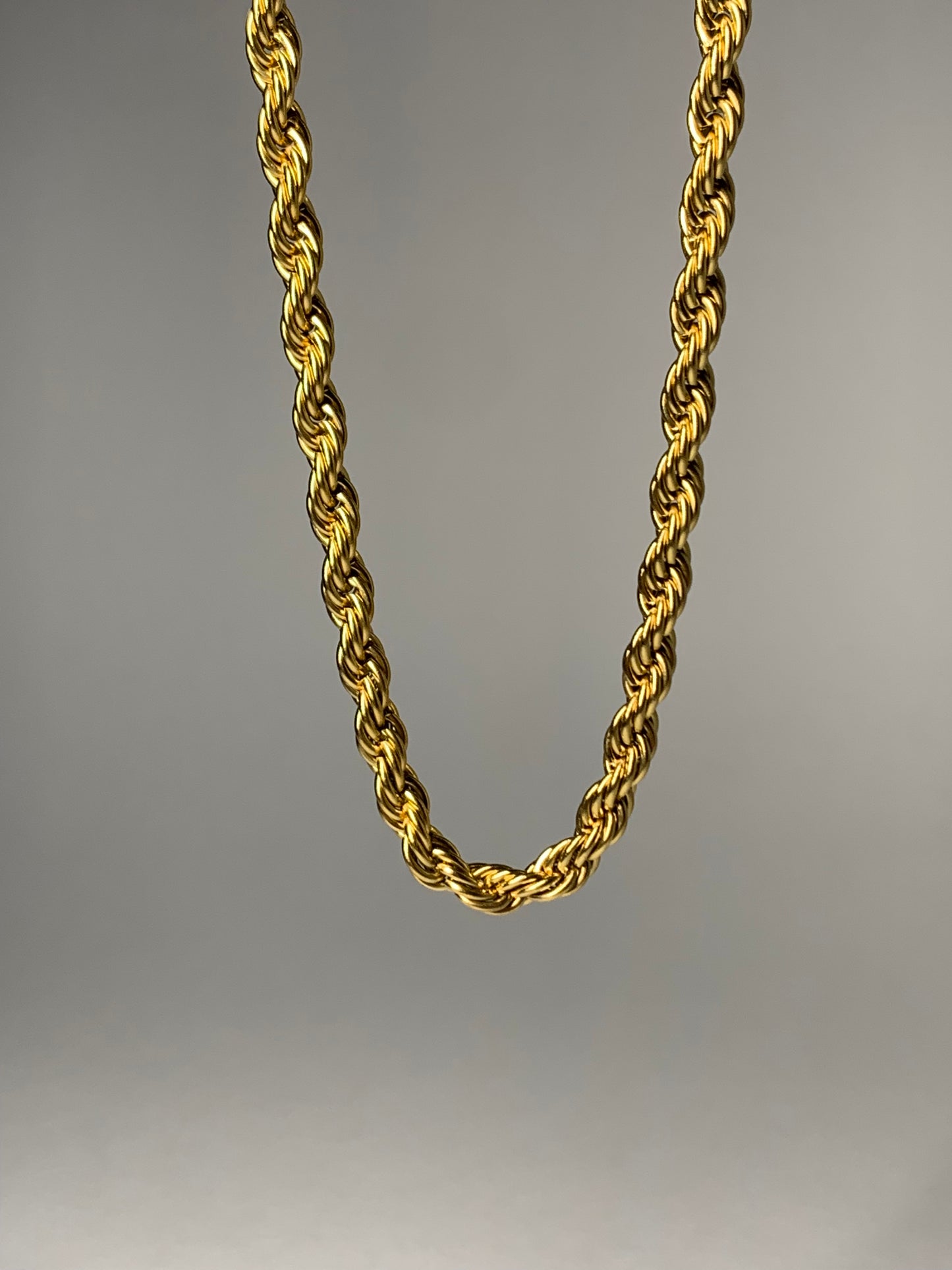 Gold-Plated Rope Chain Necklace