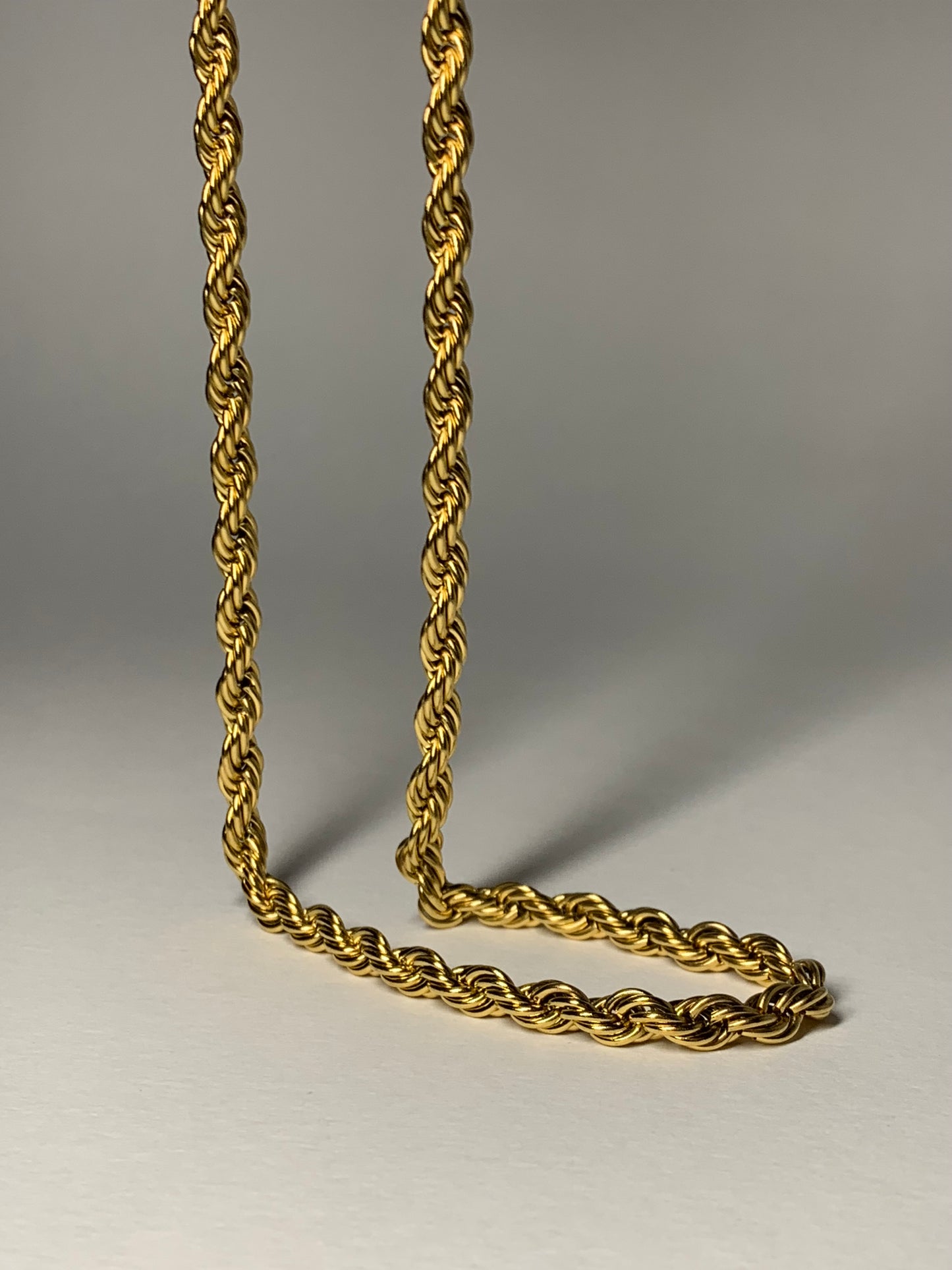 Gold-Plated Rope Chain Necklace